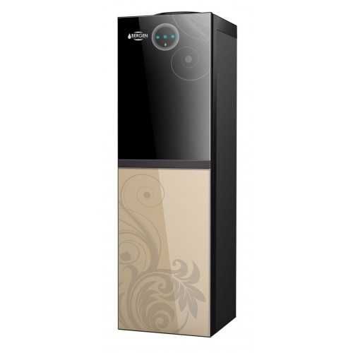Bergen Water Dispenser 3 Taps With Refrigerator 2.5 Feet Black and Gold BYB 538 Gold