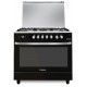 FRESH Gas Cooker 5 Burners 90x60 cm Safety With Fan Stainless Black Touch Control HAMMER T-6853-90