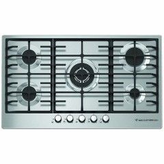 Ecomatic Built-In Hob 90 cm 5 Gas Burners Cast Iron Frontal Control Stainless S903C