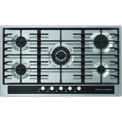 Ecomatic Built-In Hob 90 cm 5 Gas Burners CRYSTAL Front Control Panel S903GC