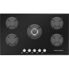 Ecomatic Built-In Crystal Hob 90 cm 5 Gas Burners Cast Iron S907RC