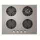 Ecomatic Built-In Hob 60 cm 4 Gas Burners Cast Iron Front Control Stainless S603ANC