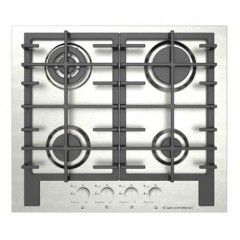 Ecomatic Built-In Hob 60 cm 4 Gas Burners Cast Iron Front Control Stainless S623X