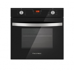 Ecomatic Built-in Black Crystal Professional Electric Oven With Fan 60 cm Digital E6106GD