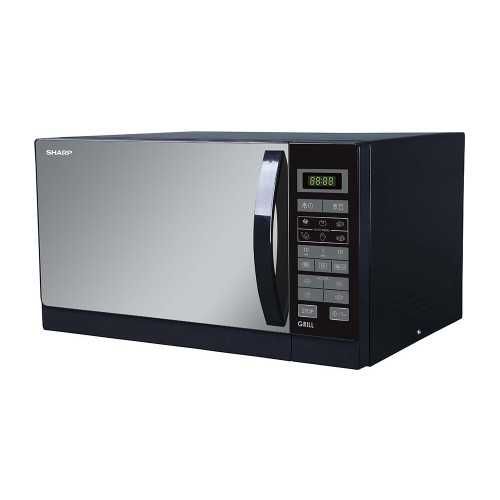 Sharp Microwave 25 Litre 900 Watt With Grill and 8 Auto Menus Black R-750MR(K)