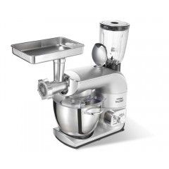 TORNADO Kitchen Machine 1200 Watt with 5 Liter Stainless Bowl and 1.5 Liter Glass Blender TKM-1200MBS