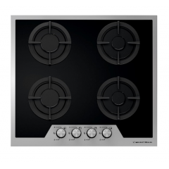 Ecomatic Built-In Crystal Hob With Stainless Frame 60 cm 4 Gas Burners Cast Iron S607IGBC