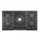 Ecomatic Built-In Crystal Hob with Brass knobs 92 cm Cast Iron S937XLC