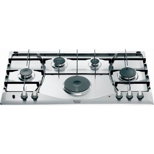 Ariston Built-In Hob 90 cm 4 Gas Burners and 2 Electric Halogen Plates Radians Stainless: PH 941MSTV (IX)