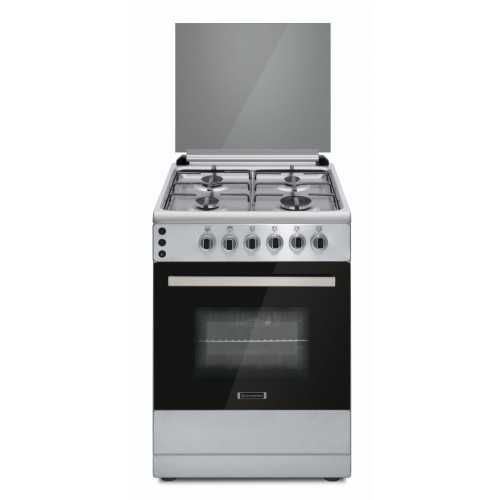 Ecomatic Cooker 60x60 cm 4 Burners Cast Iron Safety Stainless FS6104M