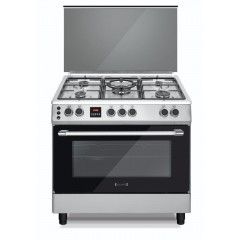 Ecomatic Cooker 90x60 cm 5 Burners Cast Iron Safety Digital Stainless FS9204DC