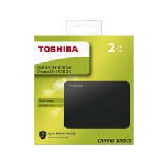 Toshiba Canvio Basics 2TB Portable External Hard Drive USB 3.0 for PC, Xbox, PS4 HDTB420EK3AA