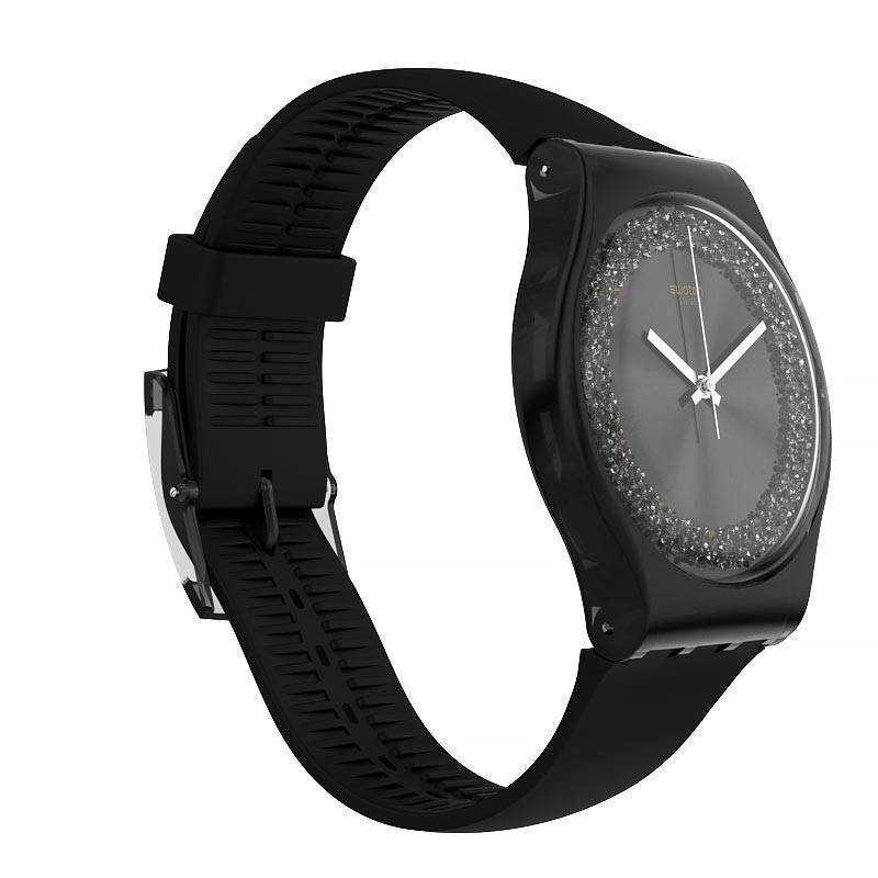 SWATCH Unisex Watch Black Silicone Band SUOB156 Prices & Features in ...