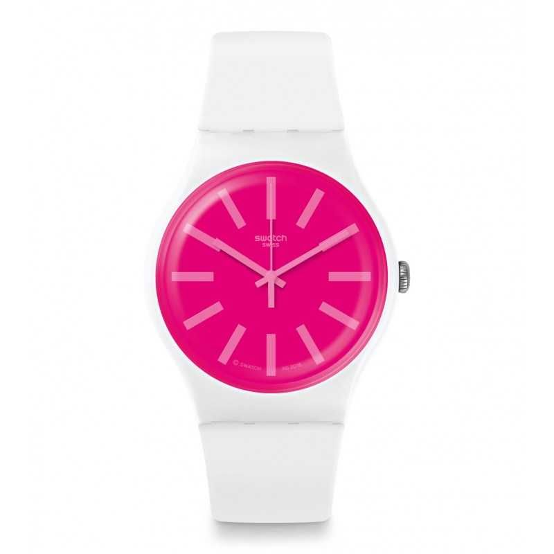SWATCH Men's Silicone Watch White-Pink Band SUOW162 Prices & Features ...