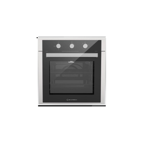Ecomatic Built-in Gas oven 60 cm With Gas Grill & Fans Stainless Steel With Black Crystal G6434T