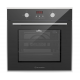 Ecomatic Built-in Gas Oven With Gas Grill 60 cm Digital Stainless Steel*Black Crystal With Fan G6444GTDX