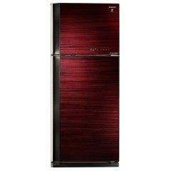 Sharp Refrigerator 450 Liters Inverter 2 Glass RED Door with Plasma Cluster SJ-GV58A(RD)