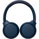 SONY Bluetooth Headphones On-Ear Wireless With Built-in Microphone Blue Color WH-XB700/L
