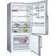 BOSCH Free-Standing Fridge-Freezer with freezer at Bottom NoFrost 329 L Inox KGN86AI3E8