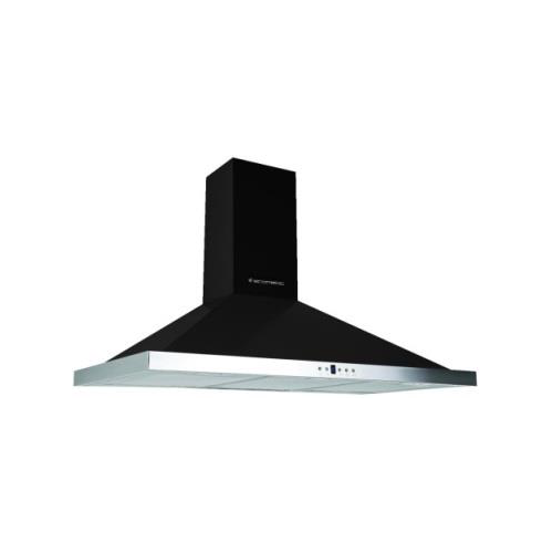 Ecomatic Kitchen Chimney Pyramid Hood 60 cm 650 m3/h Black*Satinless Steel Digital Touch Control H66IBKD