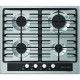 Ecomatic Built-In Hob 60 cm 4 Gas Burners Stainless Steel Glass Control Panel S603GBC
