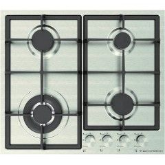 Ecomatic Built-In Hob 60 cm 4 Gas Burners Cast Iron Stainless S613X