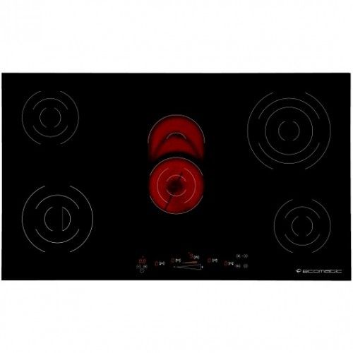 Ecomatic Built-In Electric Hob 5 Burners 90 cm Touch Control Black Ceramic V901T