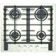 Ecomatic Built-In Hob 60 cm 4 Gas Burners Cast Iron Front Control Full Safety Stainless S623C