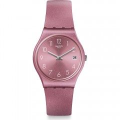 SWATCH Women's Quartz Watch Silicone Pink Band GP404
