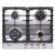 iCook Built In Gas Hob 4 Burners and Built-In Gas Oven 60 cm and Hood Classic 60 cm 500 m3/h