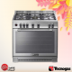 Tecnogas 90*60 cm 5 Burners Full Safety 4 Fans Cast Iron Stainless Steel Digital NG1X96G5VC