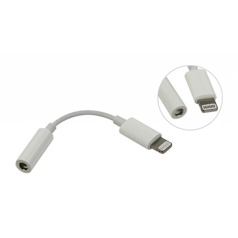 Apple Lightning to 3.5 mm Headphone Jack Adapter White Color MMX62