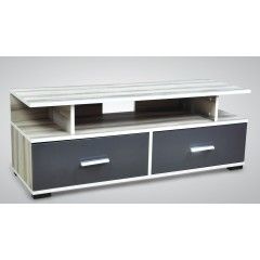 Wood & More Tv Table 2 Lockers 120*40 cm White TVT-2LC-120 W