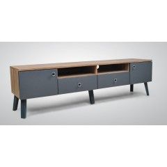 Wood & More Tv Table 2 Lockers and 2 Doors 180*40 cm Hazel TVT-2LC-180 H
