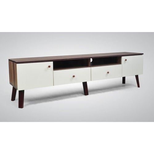 Wood & More Tv Table 2 Lockers and 2 Doors 180*40 cm Coffee TVT-2LC-180 C