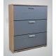Wood & More Large Shoe Cabinet 3 Doors 100*30 cm Hazel SC-3D-L H