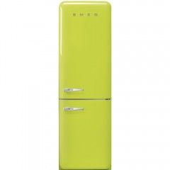 SMEG Refrigerator Bottom Mount Feet 331 Liter 2 Doors Lime Green Colour FAB 32 RVEN