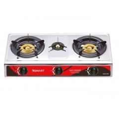 SMART Gas Cookertop 3 Burners Stainless Top SGK518S