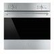 SMEG Built-In Gas Oven with Gas Grill Stainless Steel 60 cm 79 Liter SF 6341 GGX