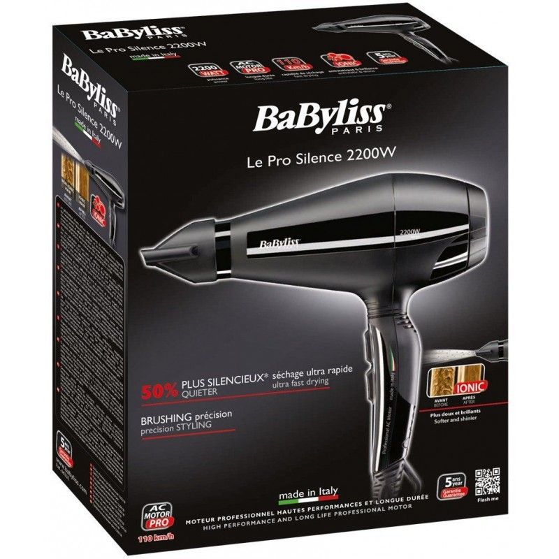 Hassy gevoeligheid zwavel Babyliss Pro Silence Hair Dryer 2200 Watt Black 6611E