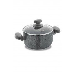 KORKMAZ Mia Granite Cooking Pot 26 cm Gray A 2805