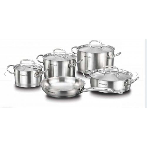 Korkmaz Steel Proline 8 Piece Inox Cookware Set A1147 - AliExpress