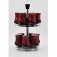 Joseph Spice Set 12 pieces Glass With Stand Red MA-1244