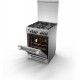 KIRIAZI Gas Cooker 60*60 cm 4 burner Digital Iron Cast With 4 Fan Stainless 60FC-6 SMART