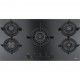 Franke Built-in Electric Oven 60 cm 66 Liter and Gas Hob 5 Burners Cast Iron Crystal CR 86 M BK/F