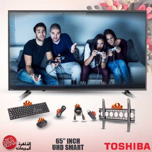 NW Toshiba TV LED 4K Smart 65 Inch With Built In Receiver 65U5865EA