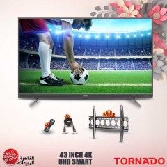 TORNADO TV LED 43 Inch 4K Smart with Built-In Receiver 43US9500E