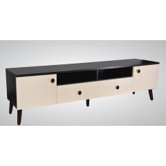 Wood & More Tv Table 2 Lockers and 2 Doors 180*40 cm Brown TVT-2LC-180(NB)