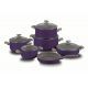 KORKMAZ Mia Granite Cookware Set 11 Pieces Purple A 1558