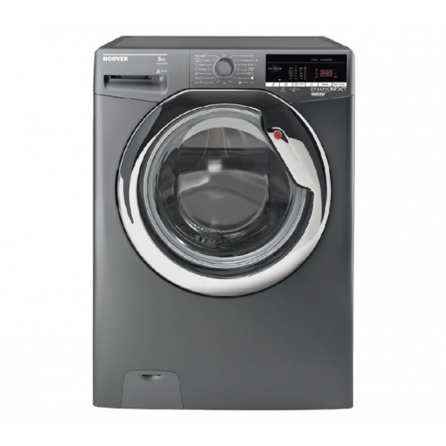 Hoover Washing Machine 8Kg Full Automatic 1300 RPM With Steam Silver DXOA38AC3R-ELA